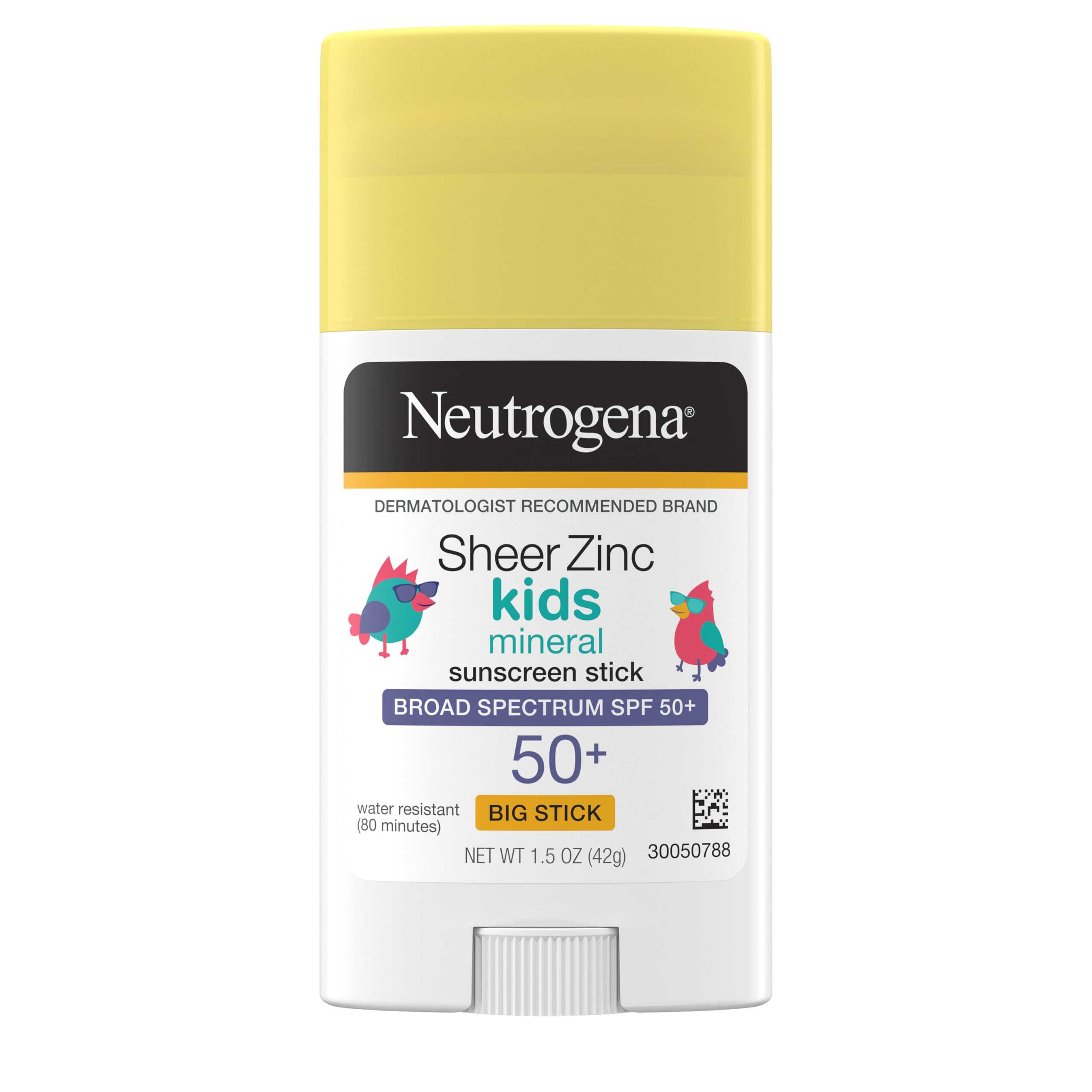 Neutrogena Sheer Zinc Oxide Kids Mineral Sunscreen Stick SPF 50+ | Residue-Free, Water Resistant Sun Protection - main product image