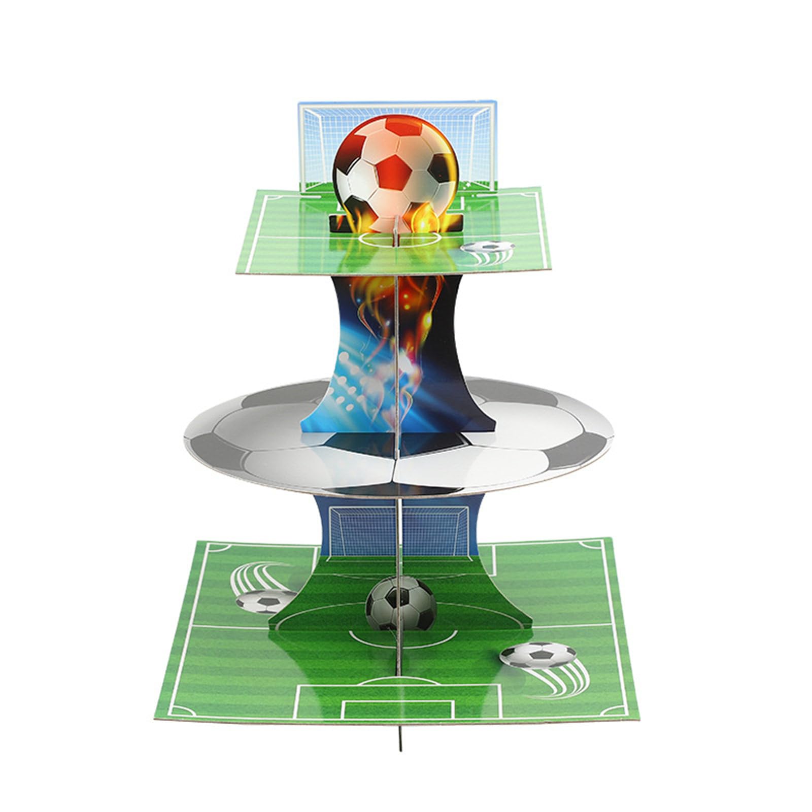 Theme Serving Tray Paper Multilayer Cake Stand for Party Decorations and Dessert Display Portable Cake Serving Tray