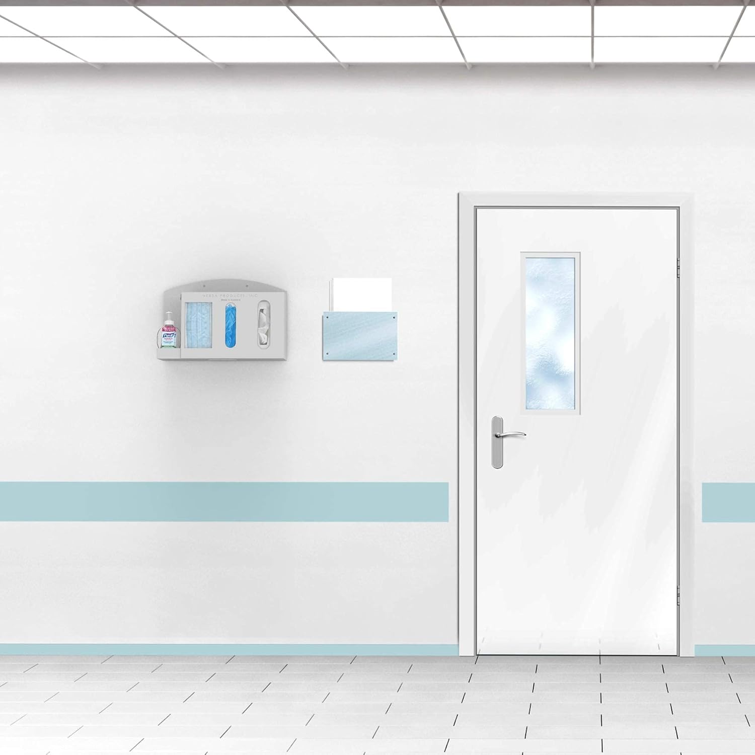 Respiratory Hygiene Sanitation Station by Versa Products | Wall Mounted | 4 Compartments | Black: Industrial & Scientific