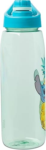 Miniatura 3 de Silver Buffalo Disney Lilo and Stitch Pineapple Pop Up Peek-A-Boo - Botella de agua con tapa de rosca, 28 onzas