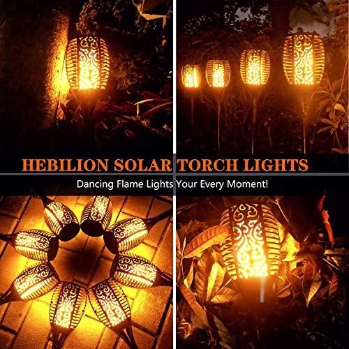2PCs Solar Torch Lights Outdoor, 43 inch 96 LED, Waterproof Landscape Garden Pathway Light with Vivid Dancing Flickering Flames, with Auto On/Off Dusk to Dawn, for Christmas Lights Decoration - Thumbnail 2