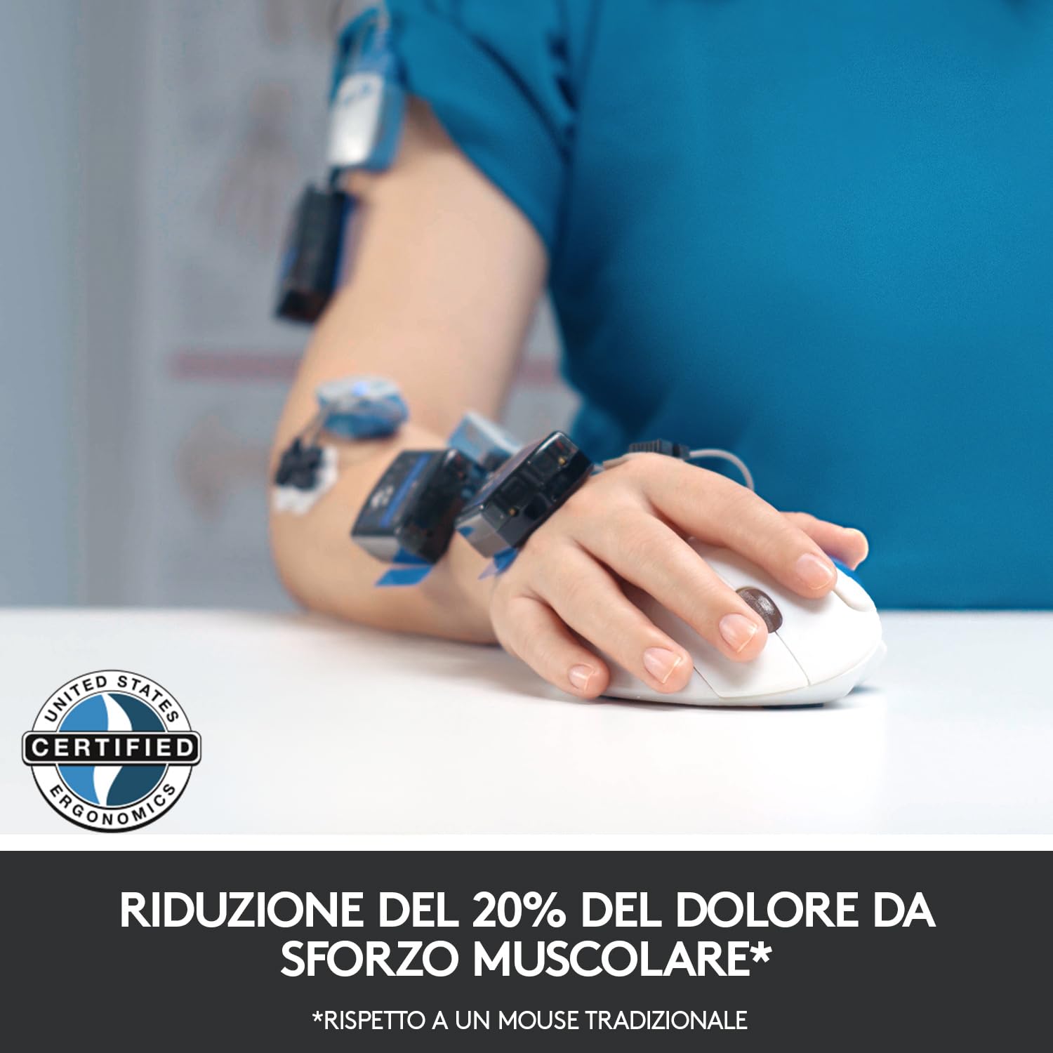 Logitech MX Ergo Mouse Trackball Wireless Ergonomico | Bluetooth o 2,4 GHz con Ricevitore USB Unifying, ‎Angolo Trackball Regolabile, Scorrimento Preciso, PC/Mac/iPadOS - Nero