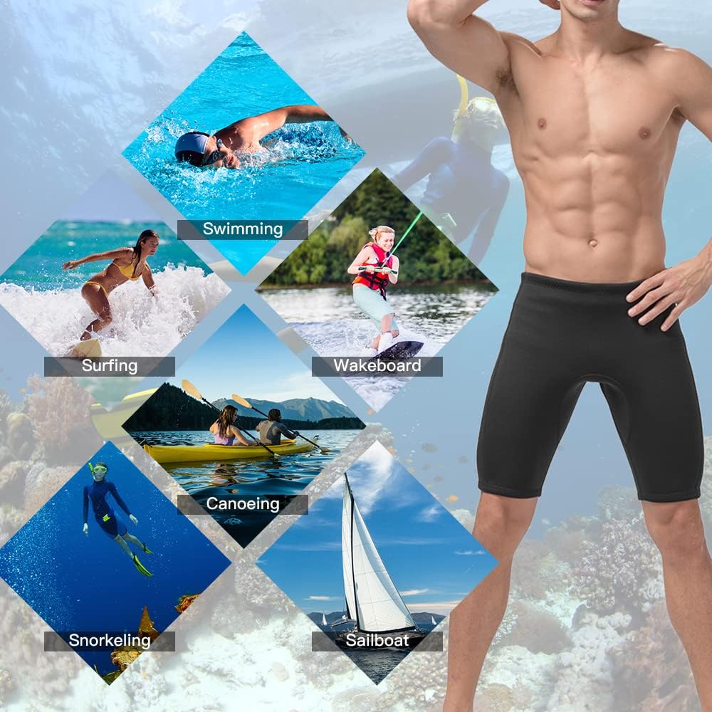 Traje de Neopreno 3 mm para Hombre, Pantalones Cortos de Buceo, Ropa Interior Deportiva para el Agua, Traje de baño, Trajes de Neopreno para Hombre (2XL)