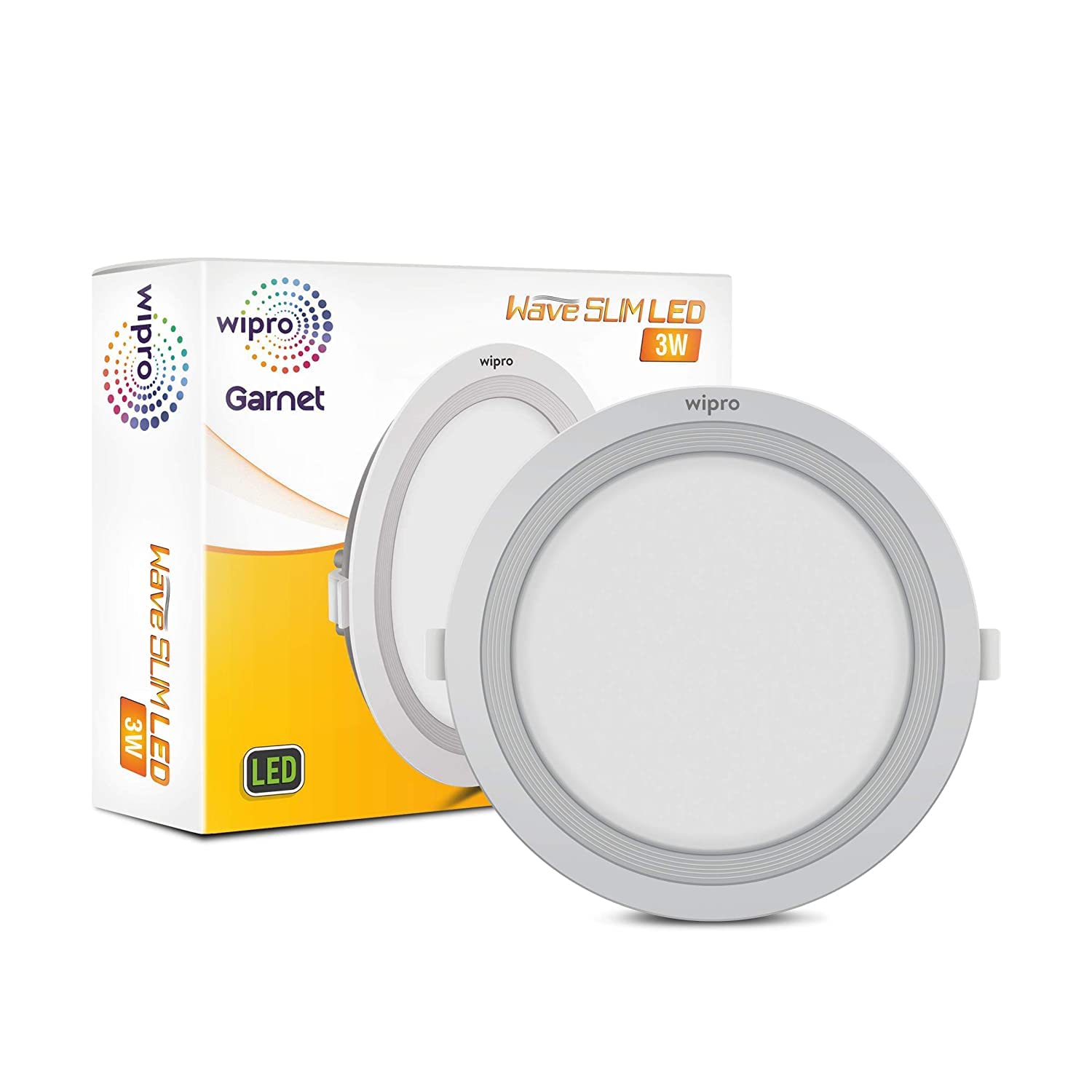 Wipro Garnet LED Wave Panel Lights - Warm White -2