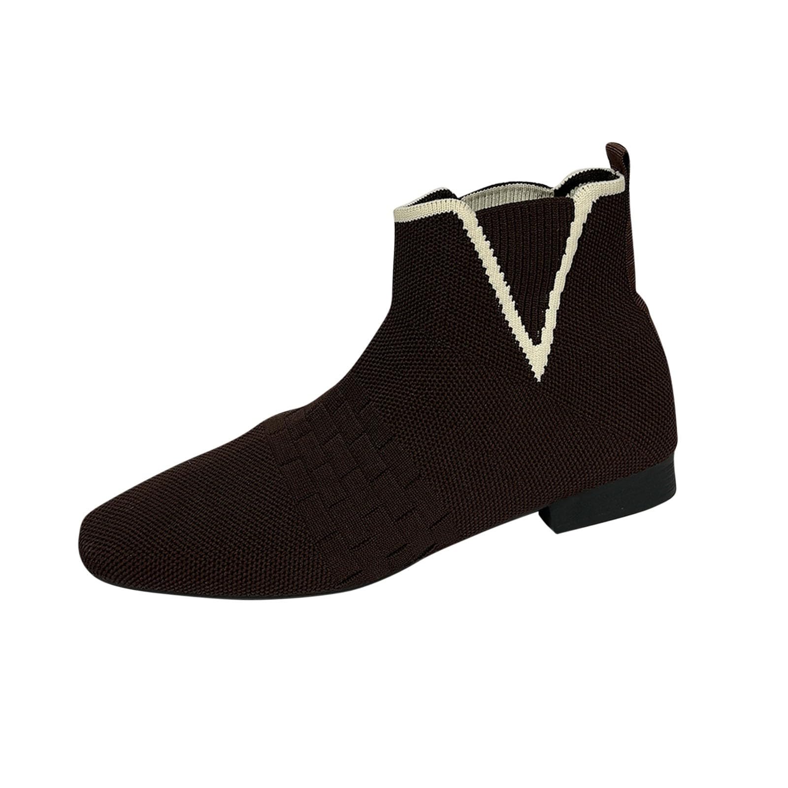 Women Square Toe Short Socks Boots with Elastic Sleeve and Thin Design for Casual Wear in Outdoor Indoor