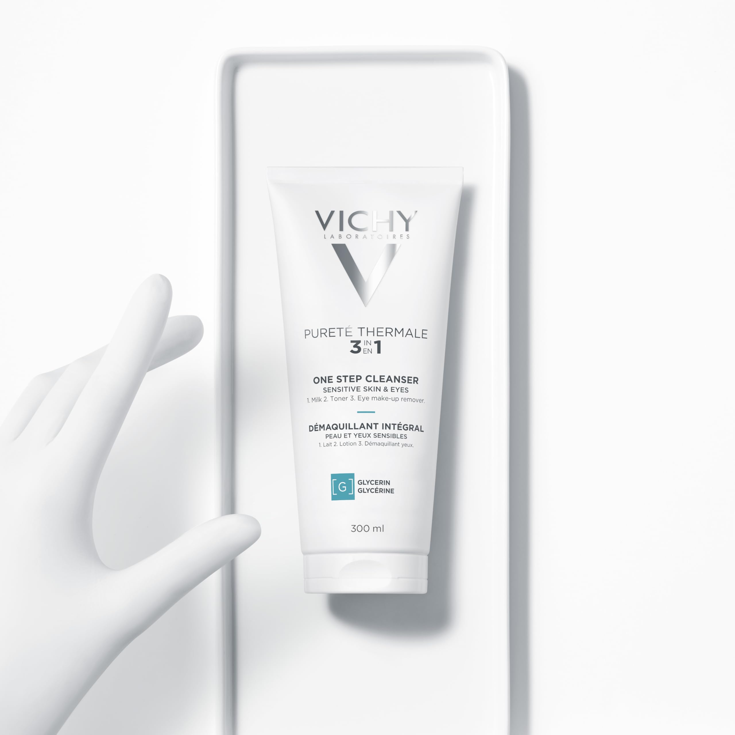 VICHY | Pureté Thermale Set | 3-in-1 Reinigung 300 ml + Waterproof Augen-Make-up-Entferner 100 ml | Reinigt, entfernt Make-up und stärkt die Wimpern | Für empfindliche Haut und Augen | Hypoallergen