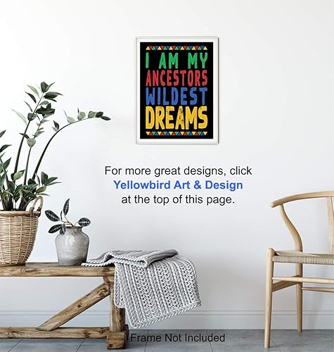 Miniatura 6 de I Am My Ancestors Wildest Dreams - African American Wall Art for Black Women, Woman, Girls, Boys, Men - Black Culture Wall Decor - Afro Art