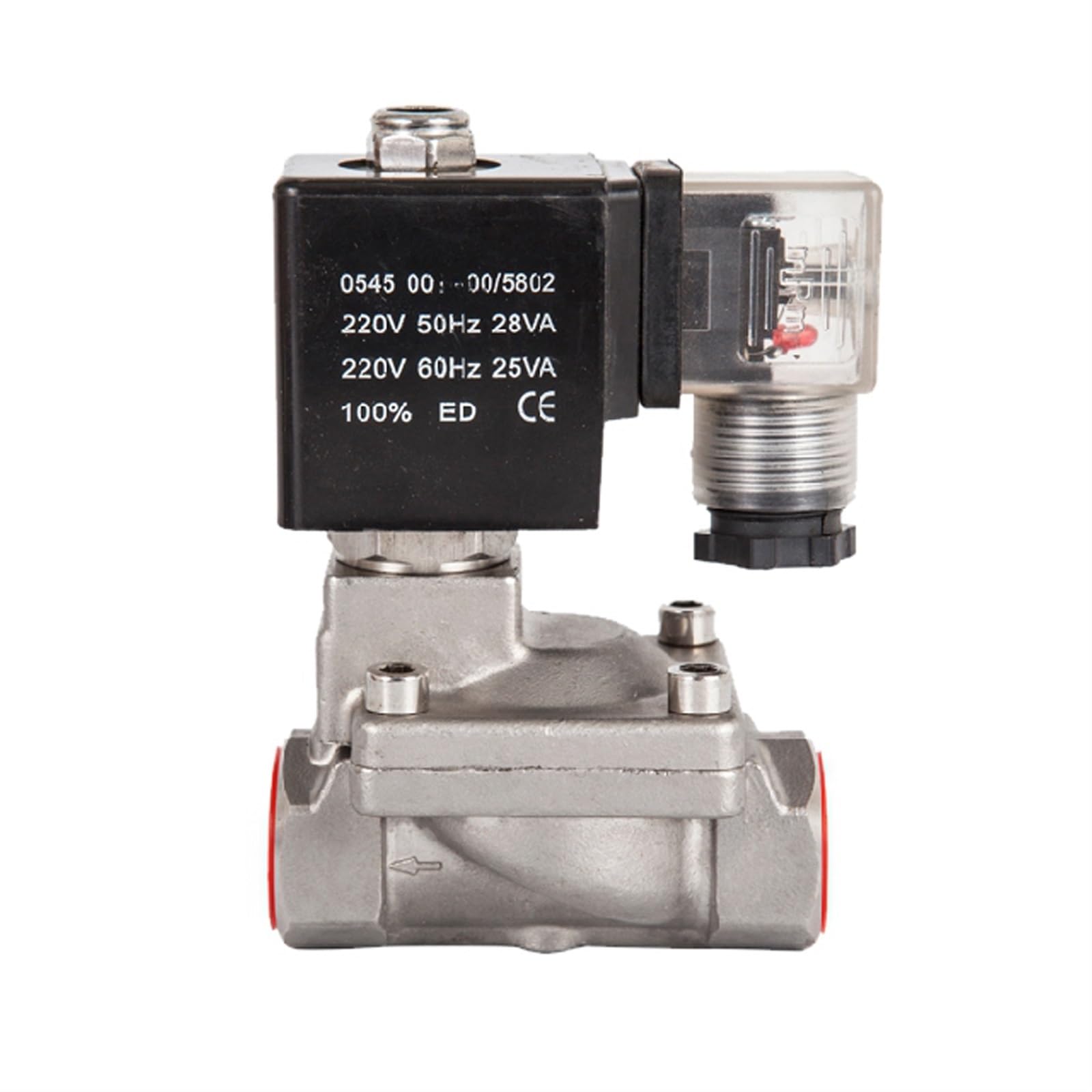 IPNDKBFL High Pressure Diaphragm Solenoid Valve N.C Temperature Valves 110V 220V 380V 12V 24V 1Pcs(Ac 380v-viton 120 Celsius)