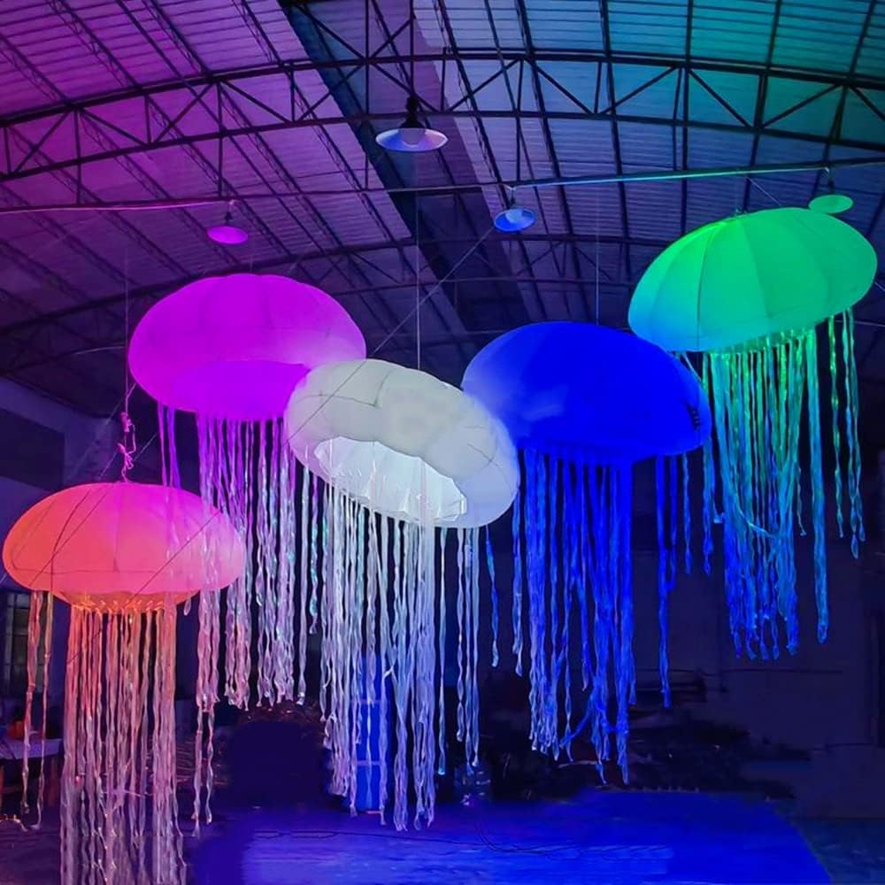 8.2 ft Inflatable LED Color Changing Hanging Jellyfish Light Balloon Advertising Party Decoration (6 pcs)