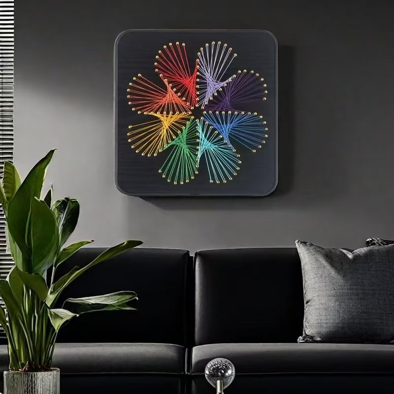 Image of THOUDONER DIY 3D String Art Crafts Kit for Adults Beginner Unique Gift, Windmill(7.87inch*7.87inch).