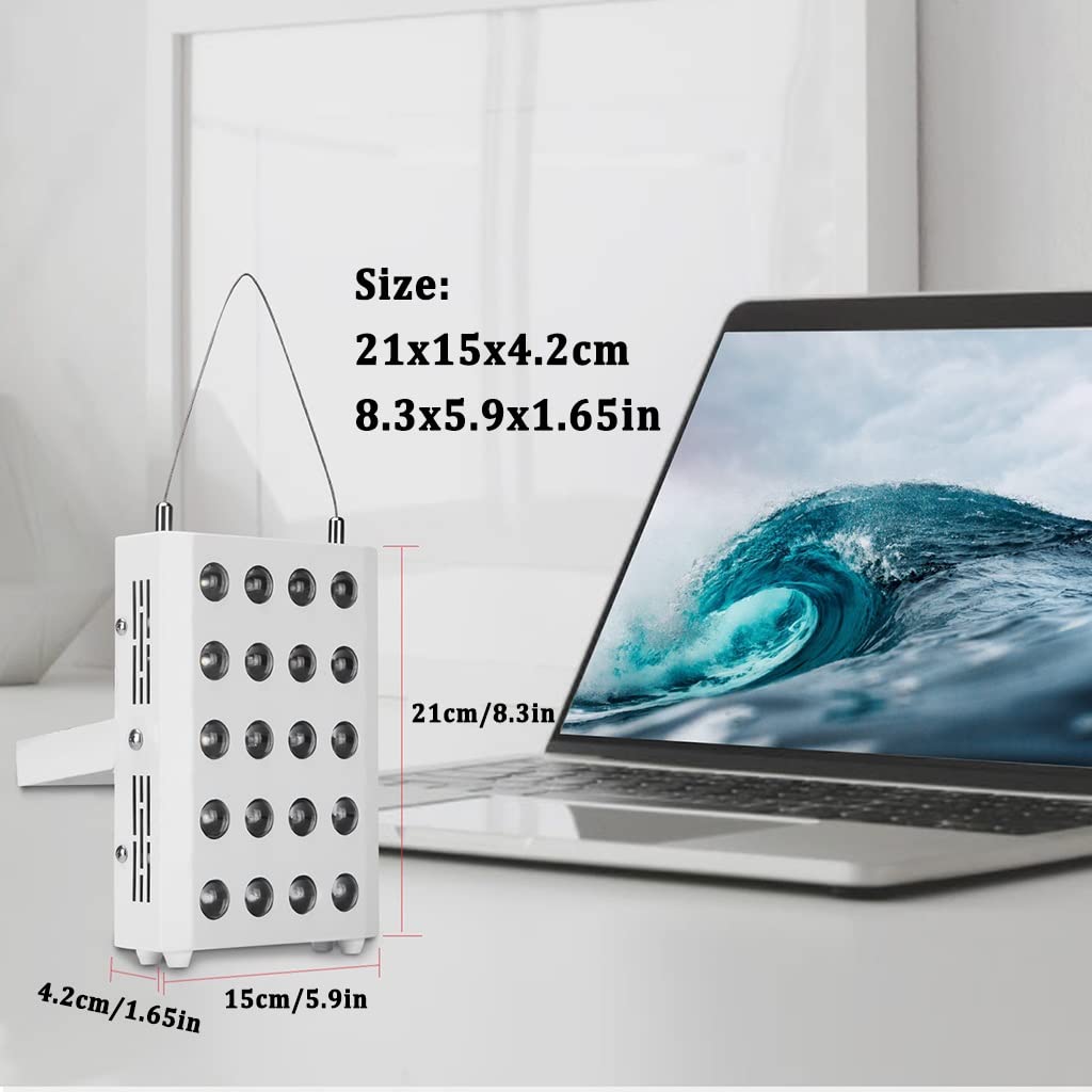 Dispositivo de Terapia de Luz Roja, Infrarrojo Rojo e Infrarrojo Cercano(660nm/ 850nm), Lámpara de Terapia de Luz LED, para Rostro, Cuerpo, Antienvejecimiento, Alivio del Dolor