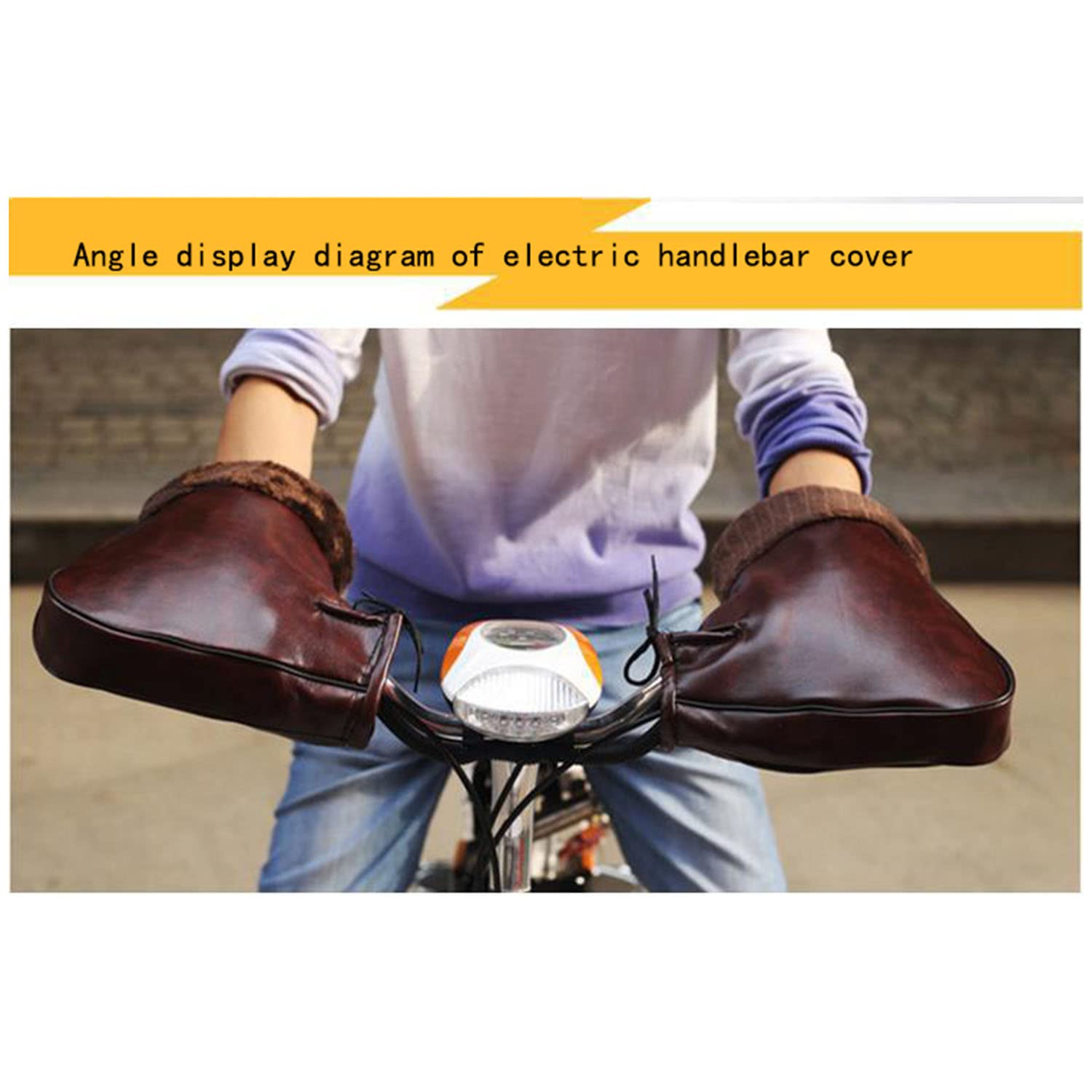 Grube rękawice motocyklowe Wiatroszczelne rękawice motocyklowe Rękawice na kierownicę motocykla Kierownica skutera śnieżnego Rękawiczki z jednym palcem Ciepłe zimowe wiatroodporne rękawice Skuter elek