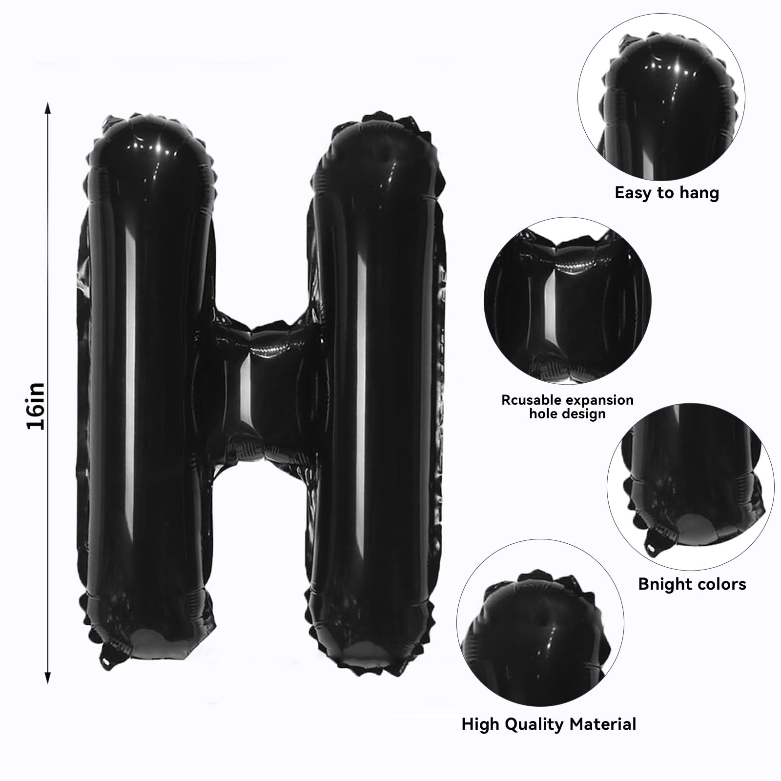 Halloween Bunting,Inflatable Black and Orange Happy Halloween Balloons Banner and Pumpkin Foil Balloons for Indoor Outdoor Home Office Party Favor Decorations - Image 2