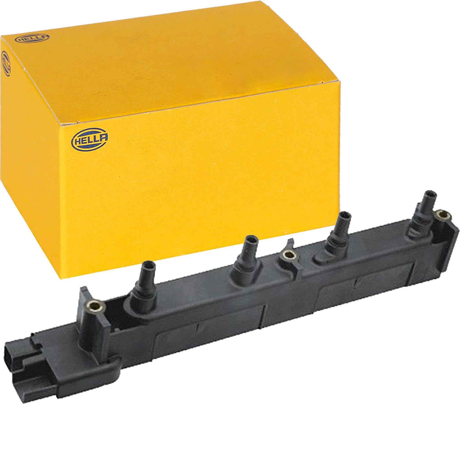 HELLA 5DA 358 000-891 Bobina de encendido - 12V - 4polos - Bobina de encendido bloque - atornillado