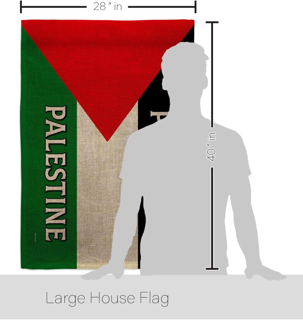 Pray for Palestine Burlap House Flag Support Cause Home Stand with Country International World Decoration Banner Small Garden Yard Gift Double-Sided, Made in USA