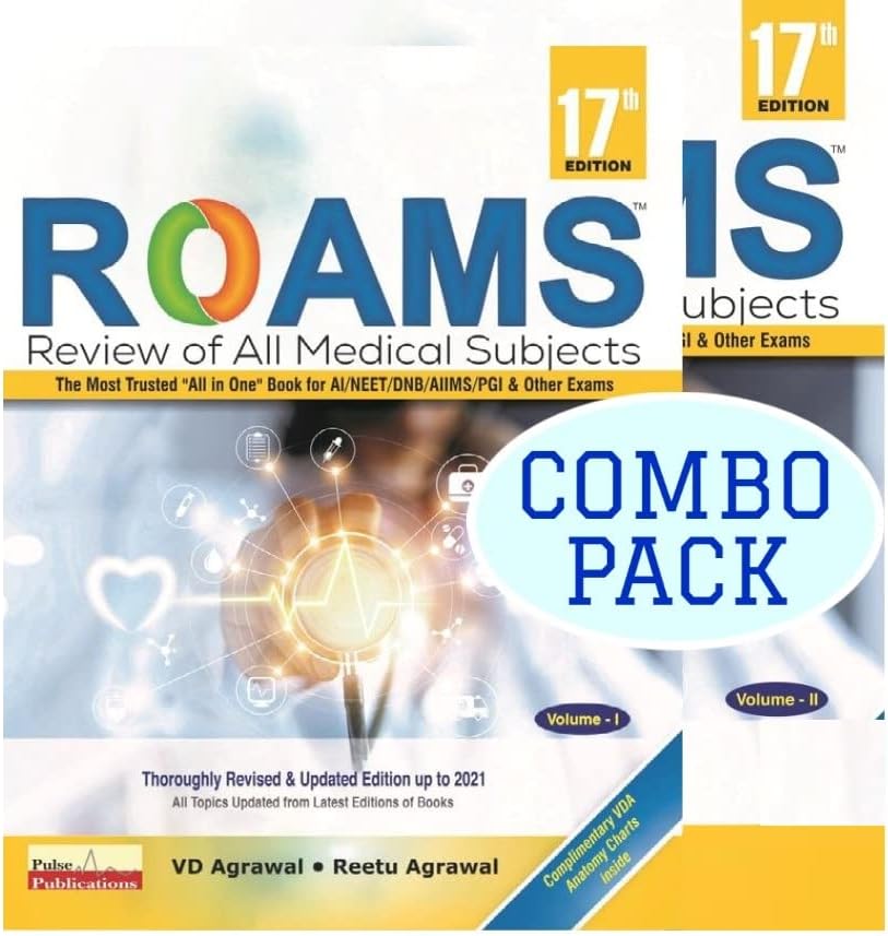 ROAMS REVIEW OF ALL MEDICAL SUBJECTS 2 VOLUME SET 17TH EDITION-2022 Paperback โ 1 January 2022
