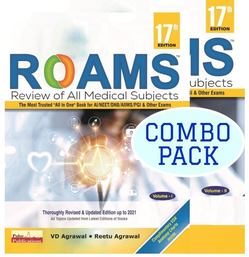 ROAMS REVIEW OF ALL MEDICAL SUBJECTS 2 VOLUME SET 17TH EDITION-2022 Paperback – 1 January 2022
