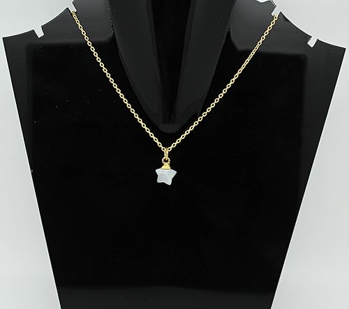 Miniatura 2 de Gempires Black Onyx Star Pendant Necklace for women, black pendant for girls, handmade necklaces with gold plated adjustable chain 18 inch, star