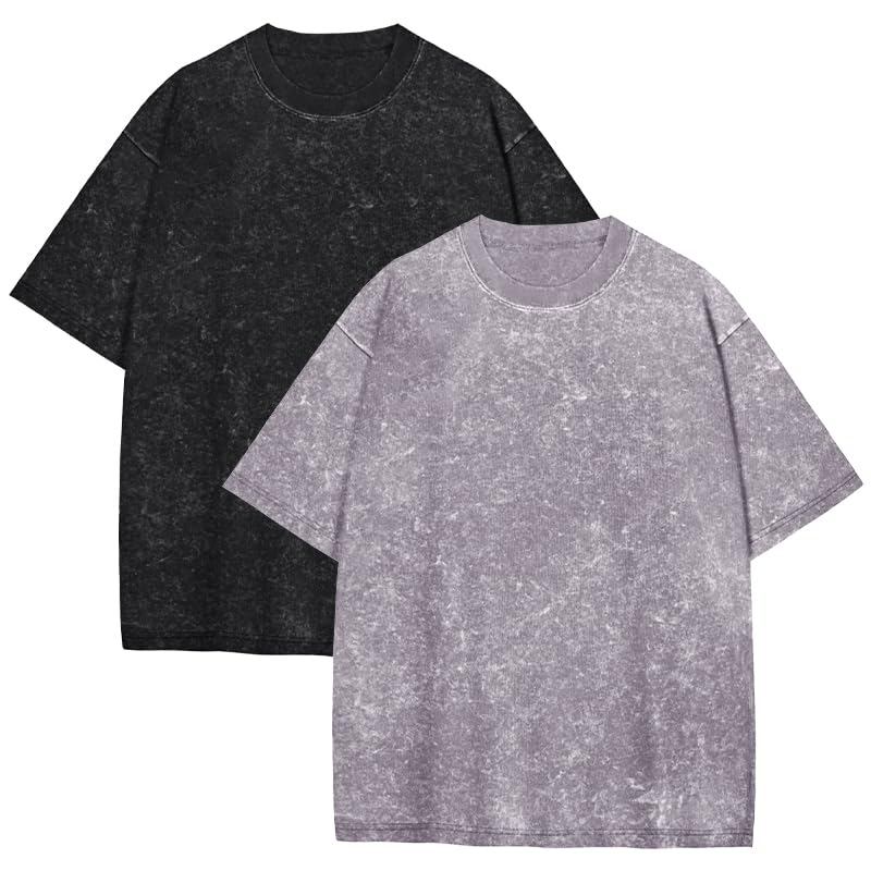 Image of Oversized Tshirts for Men Short Sleeve Vintage Washed Basic Loose Tees 2026