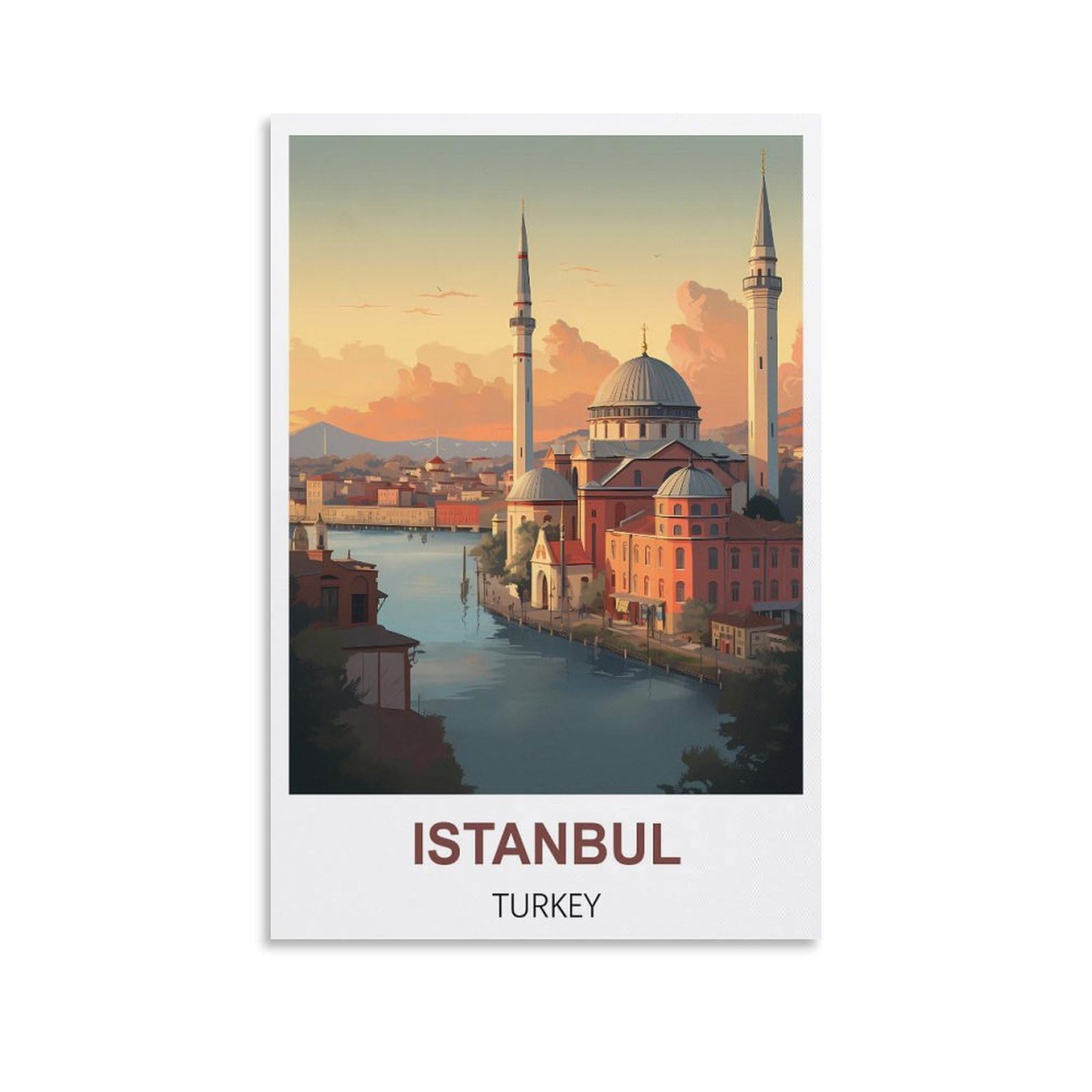 Metal Tin Sign Istanbul Turkeys Garden & Kitchen Poster, Inspirational Sign Home Wall Art Decor for Home Kitchen Bar Club Decoration 15x30cm
