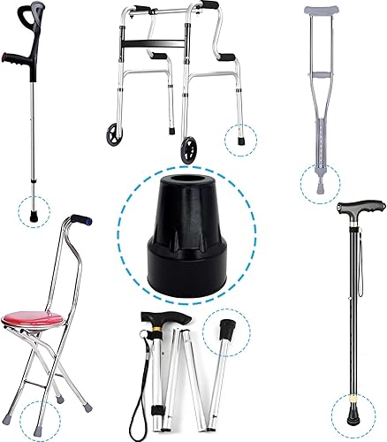 Miniatura 4 de Cane Tips for Stability, Self Standing Cane Base for Most 0.75" Walking Canes, Walking Sticks, Folding Canes, Non-Slip Replacement Quad Canes Tip,