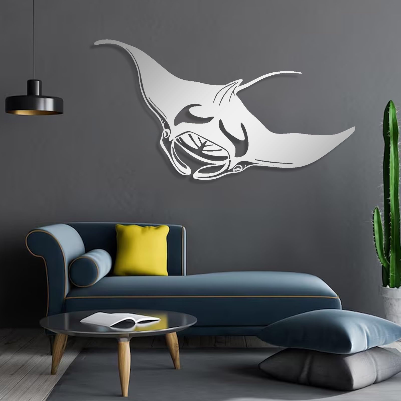 Amazon.com: Cadeali Manta Ray Metal Wall Art, Metal Stingray Wall
