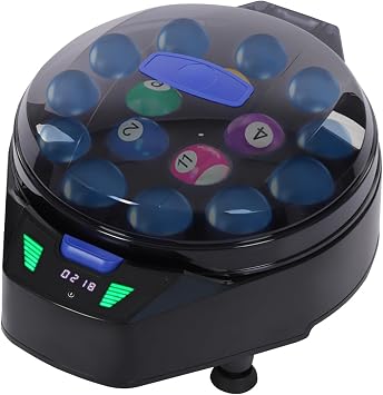 Professional Pool Ball Cleaner and Polisher Machine, 16 Balls Billiard Ball Polisher with Brush and Wrench, 180W Automatic 16 Pool Ball Cleaner, 2000 RPM Speed
