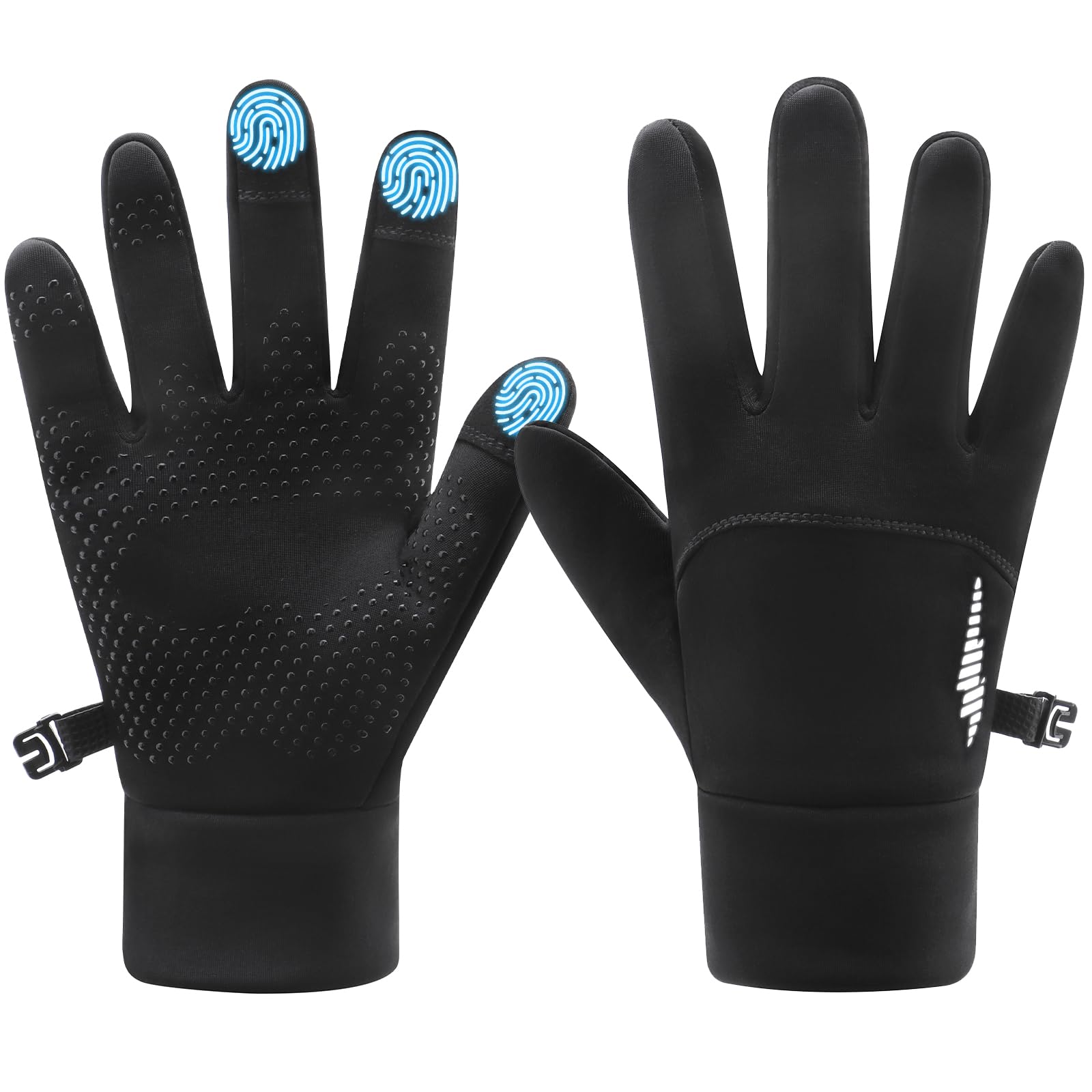 Kids Warm Winter Gloves, 3-Finger Touchscreen, for Cycling, Running