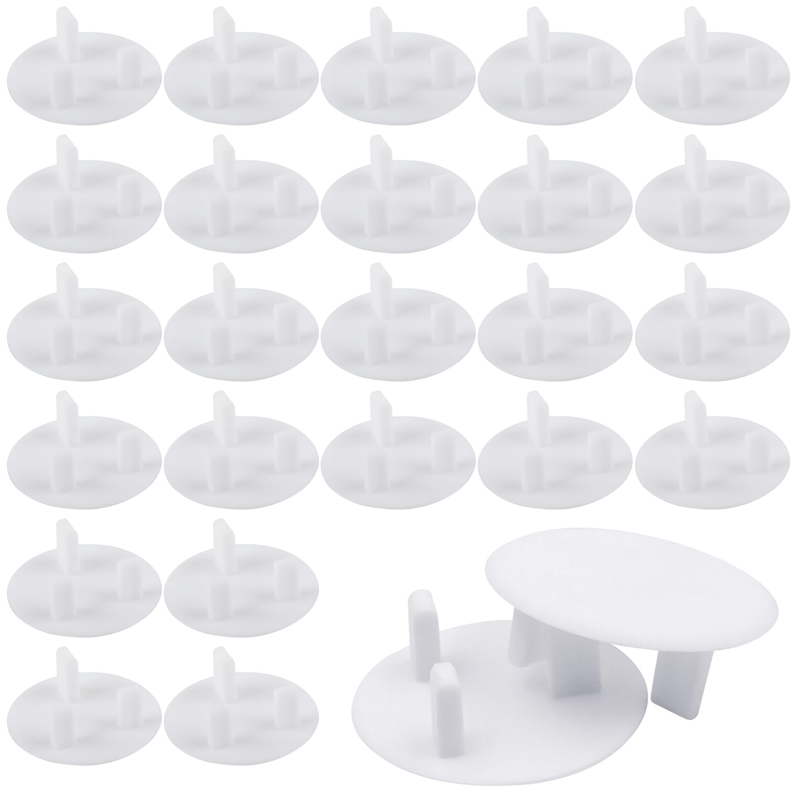 SGYKJ 50 Pcs Plug Socket Covers UK, Plug Covers for Sockets UK, Safety Plugs for Sockets UKs, Safety Socket Cover Guards Caps for Home and Office