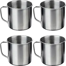 Kit 4 Canecas Inox 450 ml Vintage