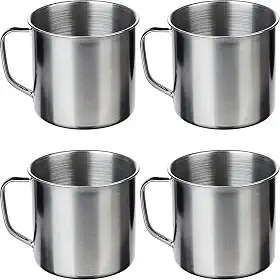 Kit 4 Canecas Inox 450 ml Vintage