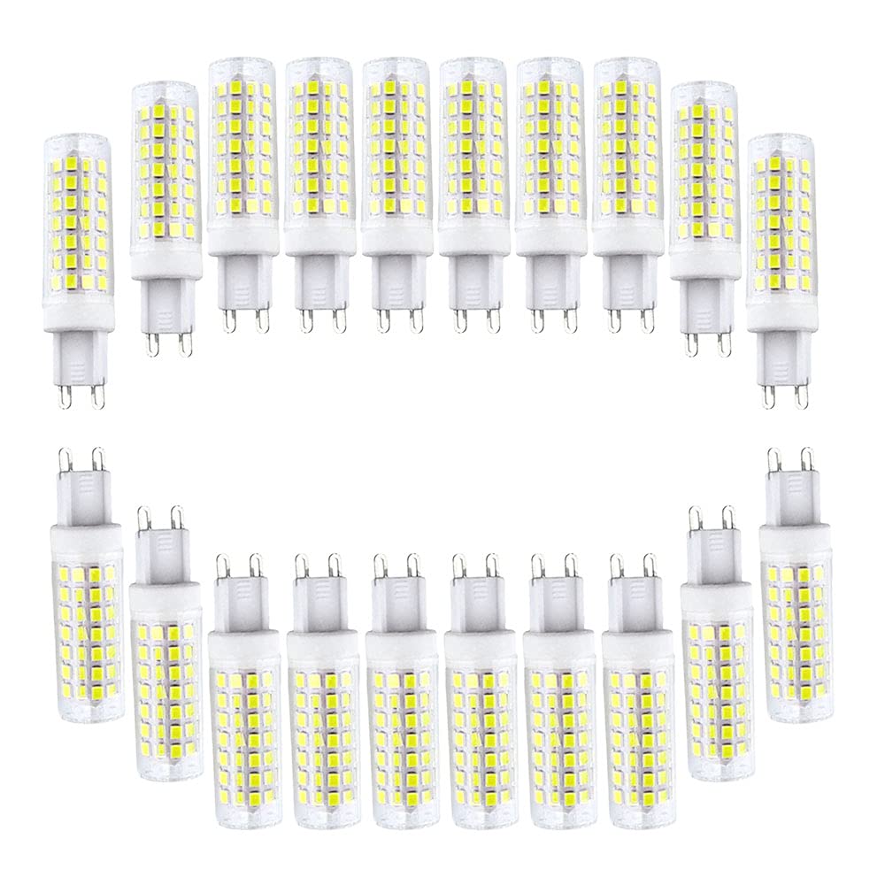 20er LED-Lampen G9 9W gleichwertige Halogenlampen 80W G9 800LM Energiesparlampen Lampenfassung G9 LED Lampe AC 220-240V Nicht Dimmbar Kaltweiß 6000K G9 Kapsel
