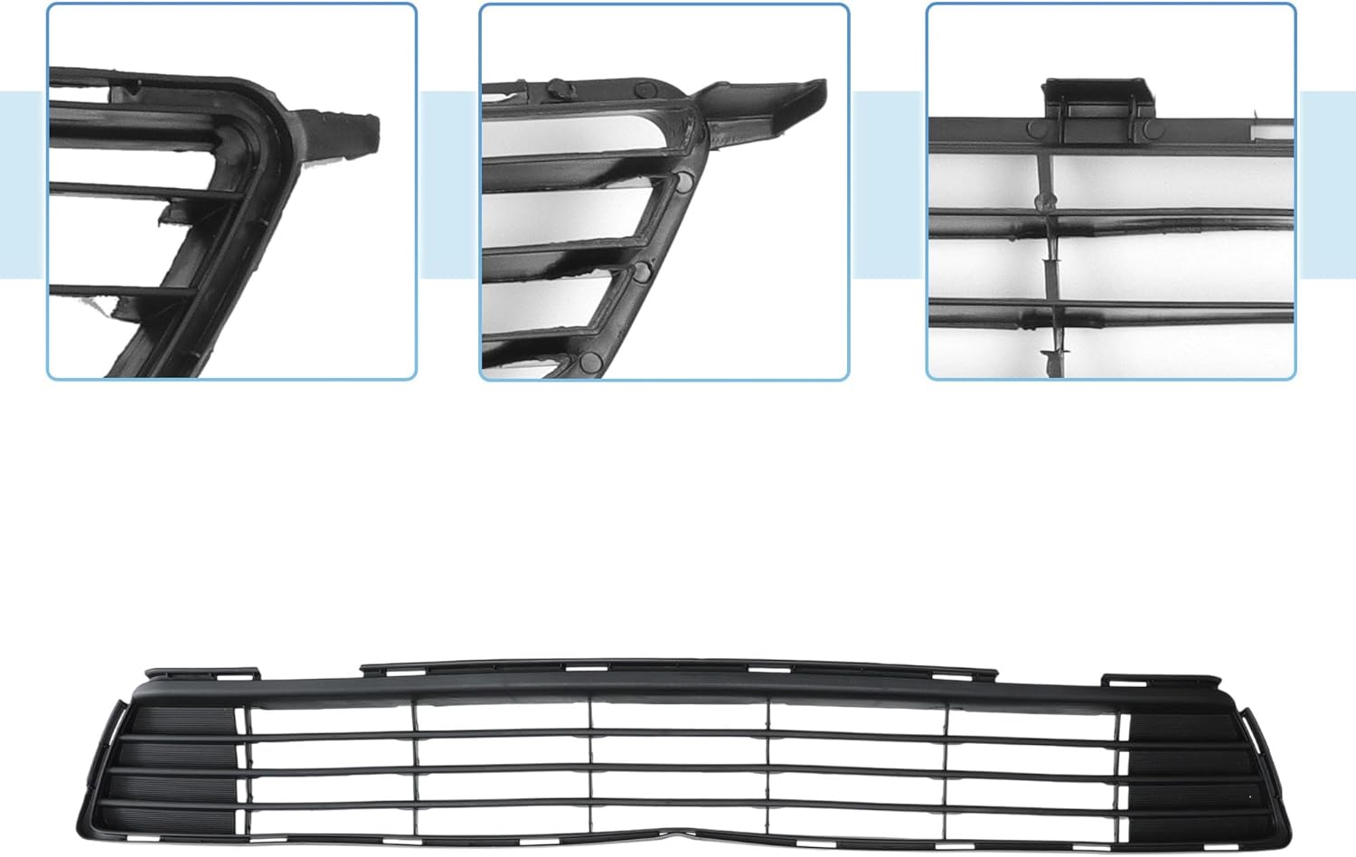 X AUTOHAUX No.5311202120 Front Lower Hood Bumper Grille Grill for Toyota Corolla LE 2009-2010 Front Lower Bumper Kidney Grille Grill Black