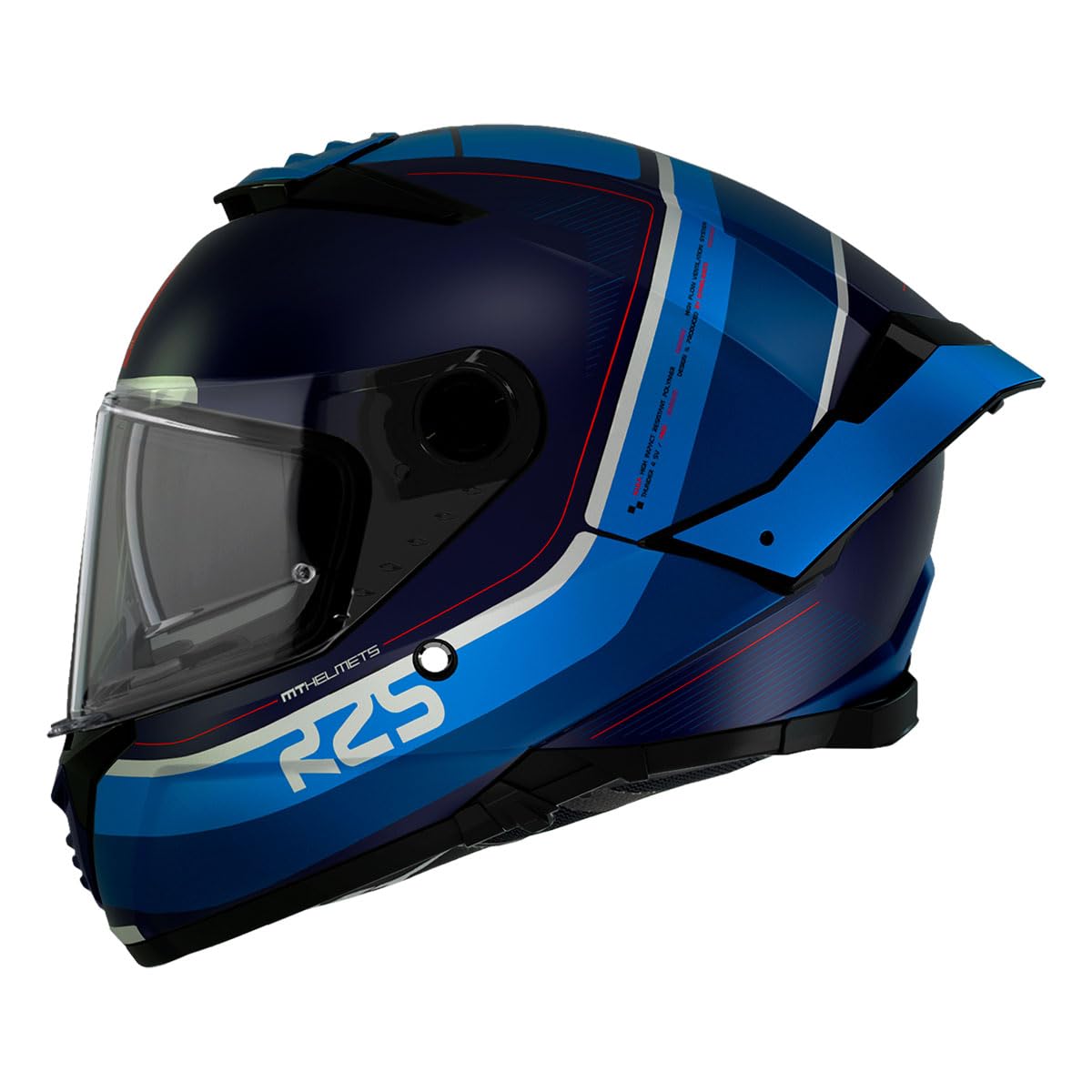 MT HELMETS Casco Moto Integral MT Thunder 4 SV R25 C7 Azul Mate con Gafa Solar T-S Homologado