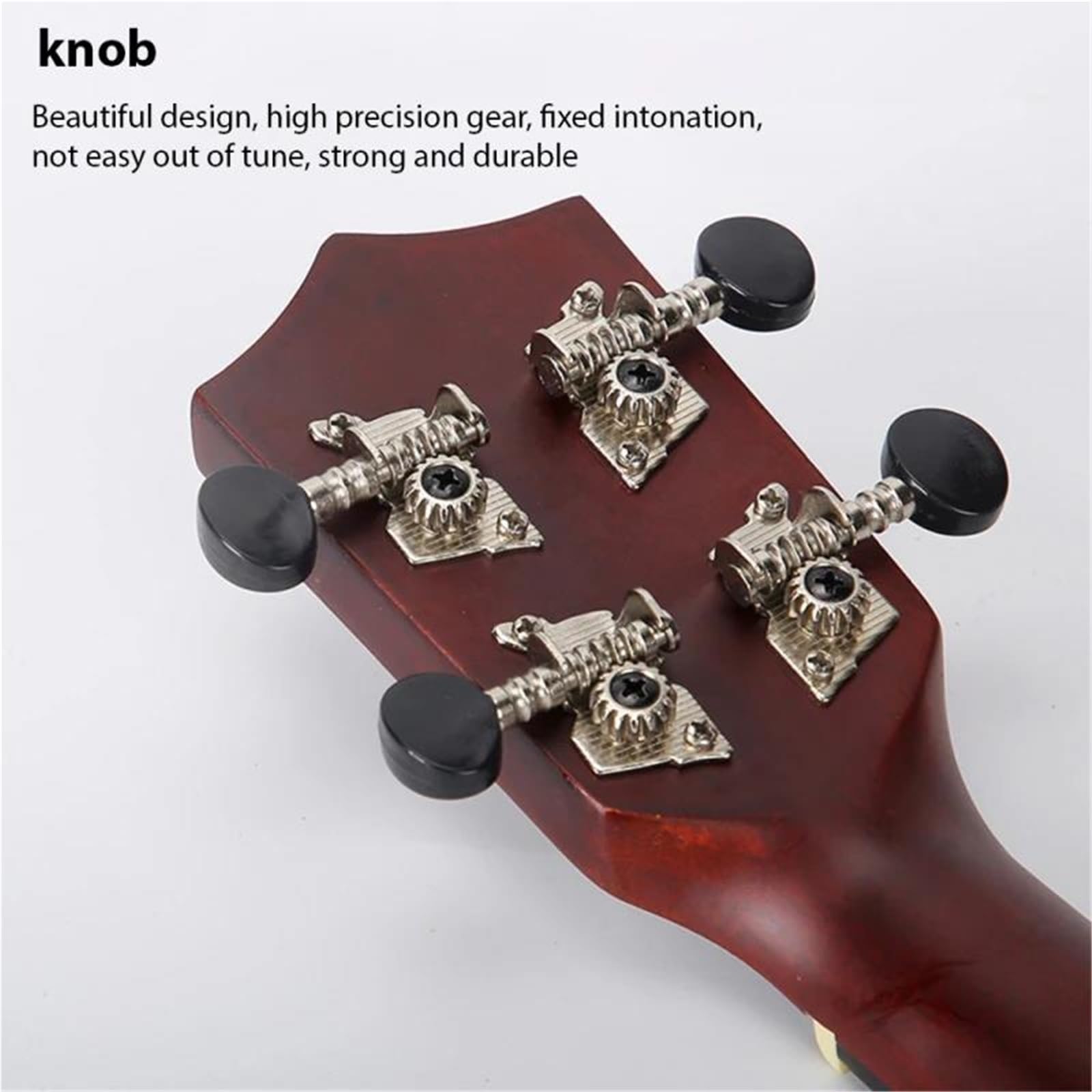 Ukulele Musikinstrumente 23 Zoll Akustik Ukulelen Set Mit Tasche Saiten Gurt Steg Nadel Kapodaster Plektrum Stimmgerät Komplett Aus Lindenholz Für Anfänger(Coffee)