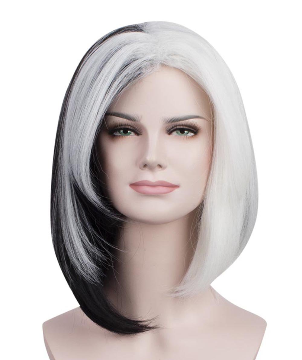 Amazon | Wigs2you ツートン 白黒 ウィッグ H-2050 フルウィッグ