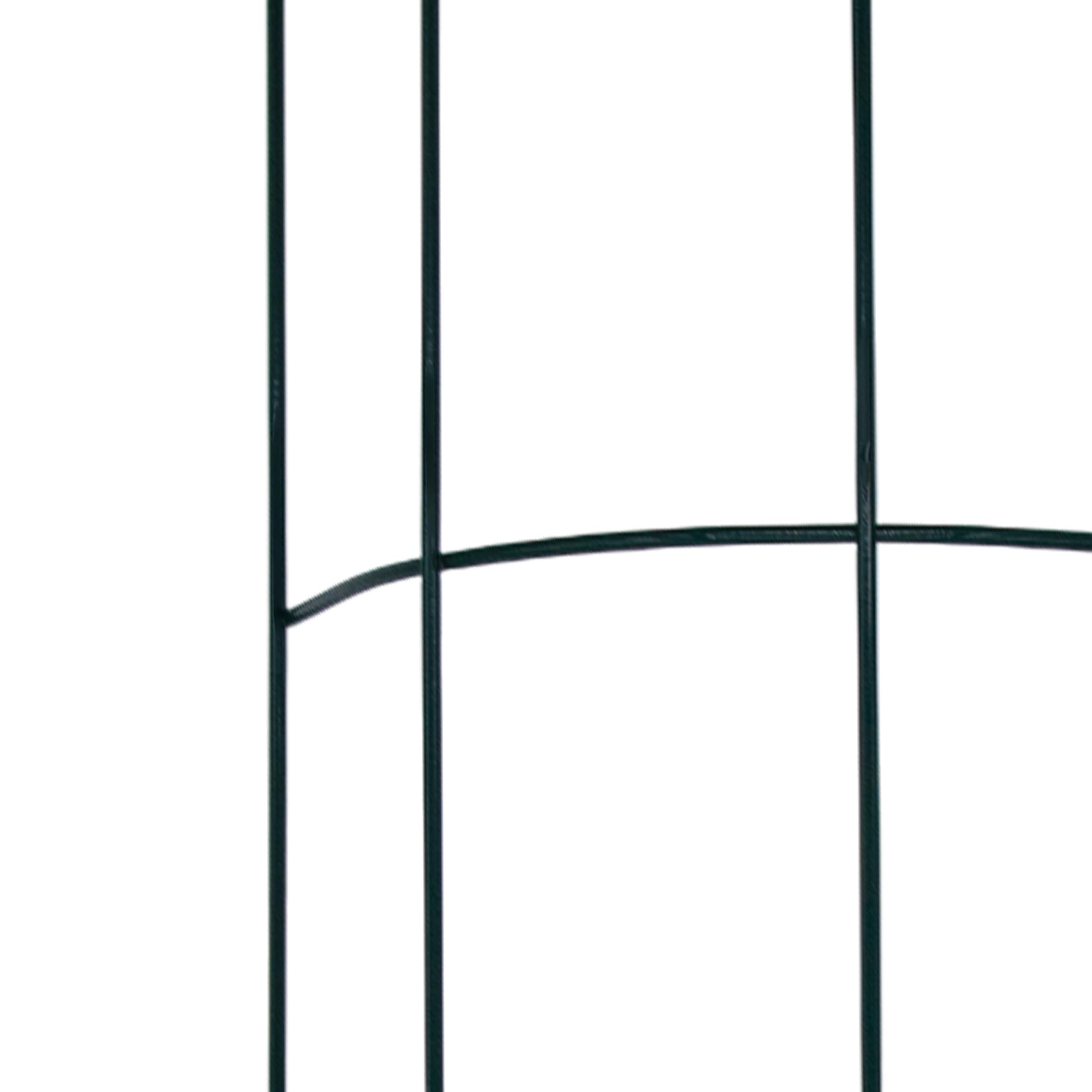 Rejilla de metal verde para bajantes, 200 cm, rejilla semicircular para plantas, tubo de lluvia