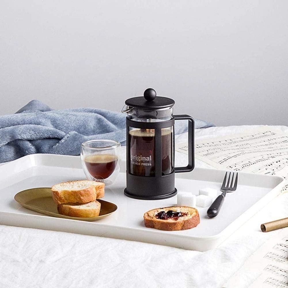 Café de la Presse française Café et thé 34oz, épaissie de café en Verre de Borosilicate avec écrans filtrants, 100% BPA Gratuit, 1 Litre, (8 Tasse), Noir