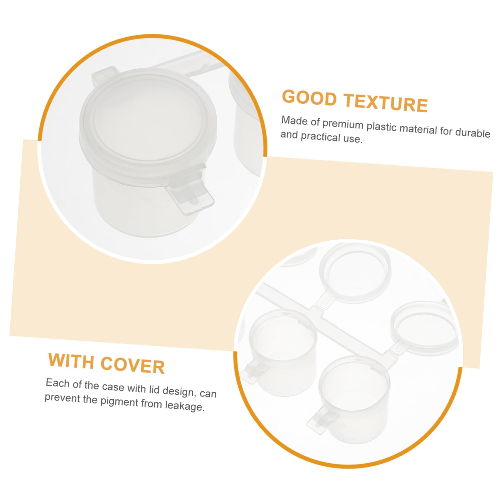 20pièces Pots De Peinture Vides Plastique pour Projets Artistiques Et Boîte De Rangement Compacte Et Légère pour Peinture Et Aquarelle