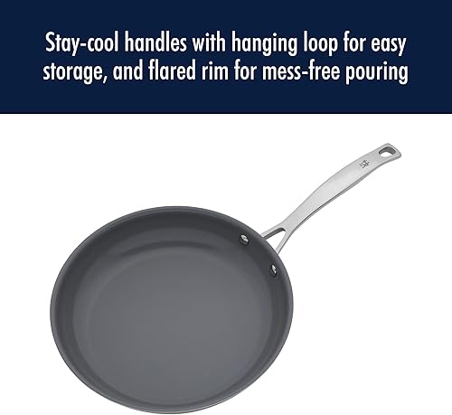 Miniatura 6 de HENCKELS Clad H3 - Juego de ollas y sartenes antiadherentes de cerámica de inducción, acero inoxidable, duradero y fácil de limpiar