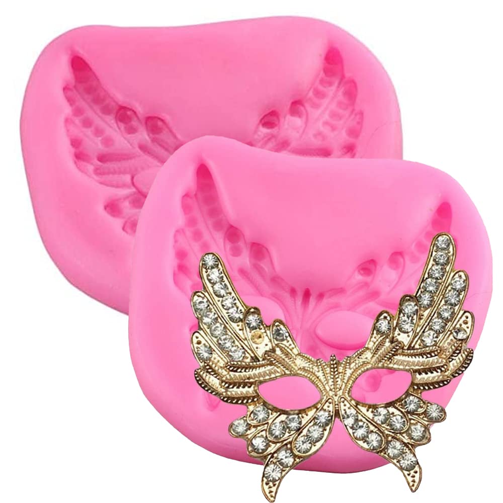 Playing Mold Cute Masquerade Mask Silicone Mold for Making Candy Fondant Chocolates Cakes Mousse Jelly Kitchen Decor Baking Tool