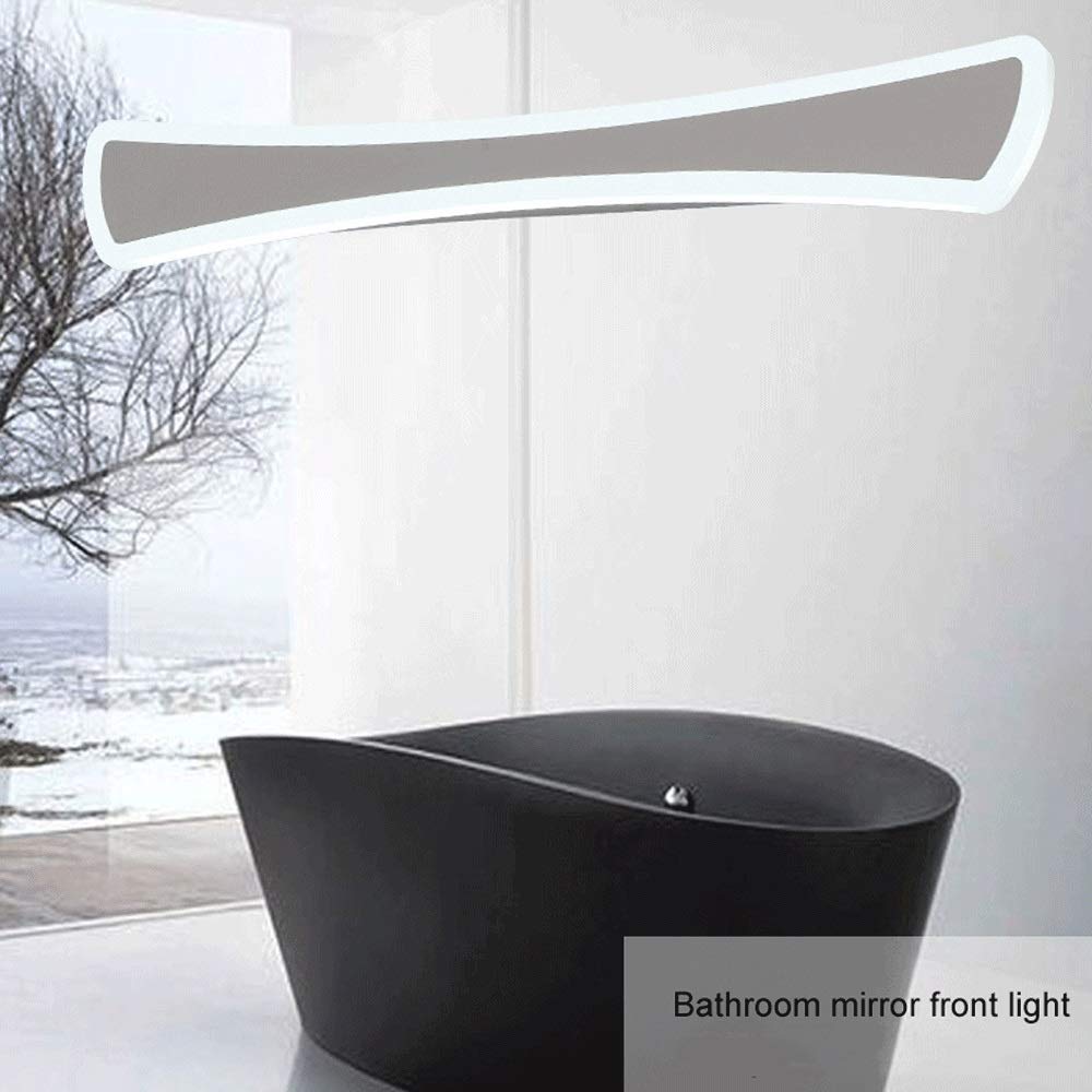 Luz espejo baño, Luz espejo LED Lámparas espejo 15W Blanco frío 6000K Iluminación maquillaje Lámpara gabinete espejo interior Accesorio iluminación, Acabado metal