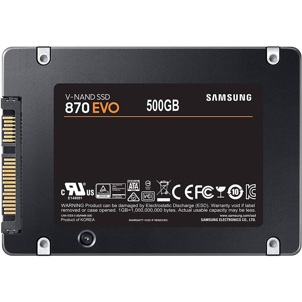 Amazon.com: Samsung MZ-77E500B/AM 870 EVO SATA 2.5-inch SSD, 500GB