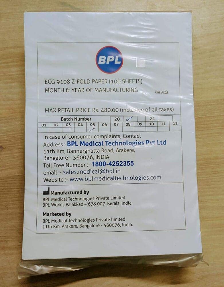 Medway || BPL Cardiart 9108 Z Fold A4 Size ECG Paper (150 Sheets)-picture-14