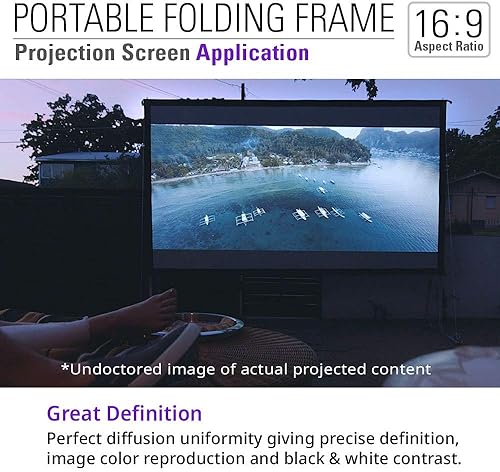 Miniatura 4 de Akia Screens Pantalla de proyector portátil para exteriores de 120 pulgadas con soporte y bolsa 169 8K 4K Ultra HD 3D Pantalla de proyección