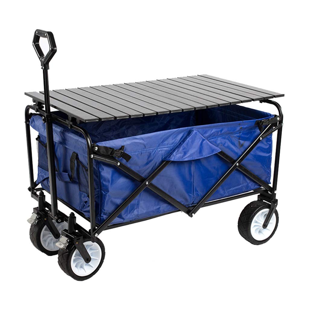 Hand carts, with Tabletop Camping Trolley on Wheels Hand Cart Load-Bearing 100kg