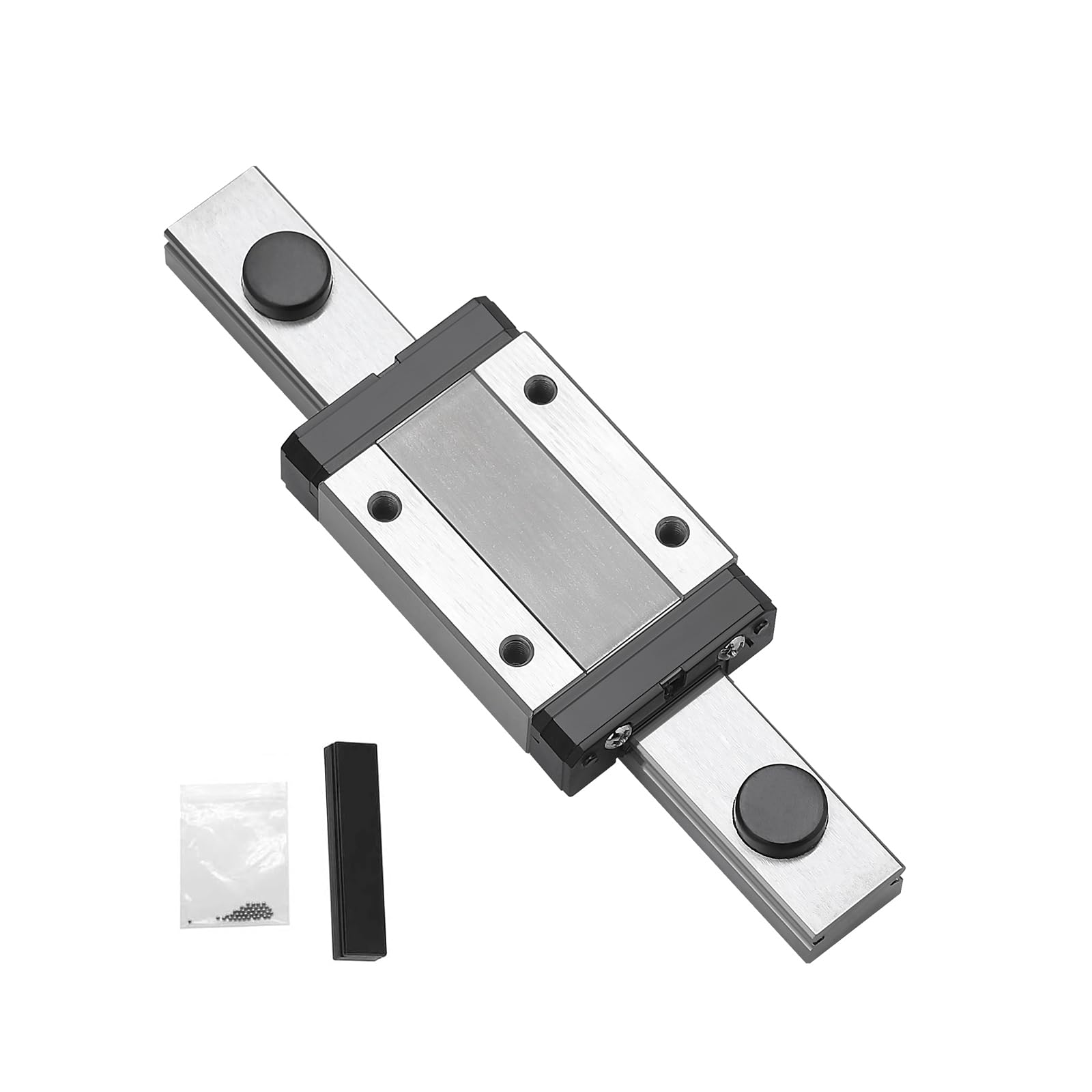 100mm MGN12 Linear Rail Guide with MGN12H Stainless Steel Black Carriage Block for DIY 3D Printer and Machines(Type H,100 mm)