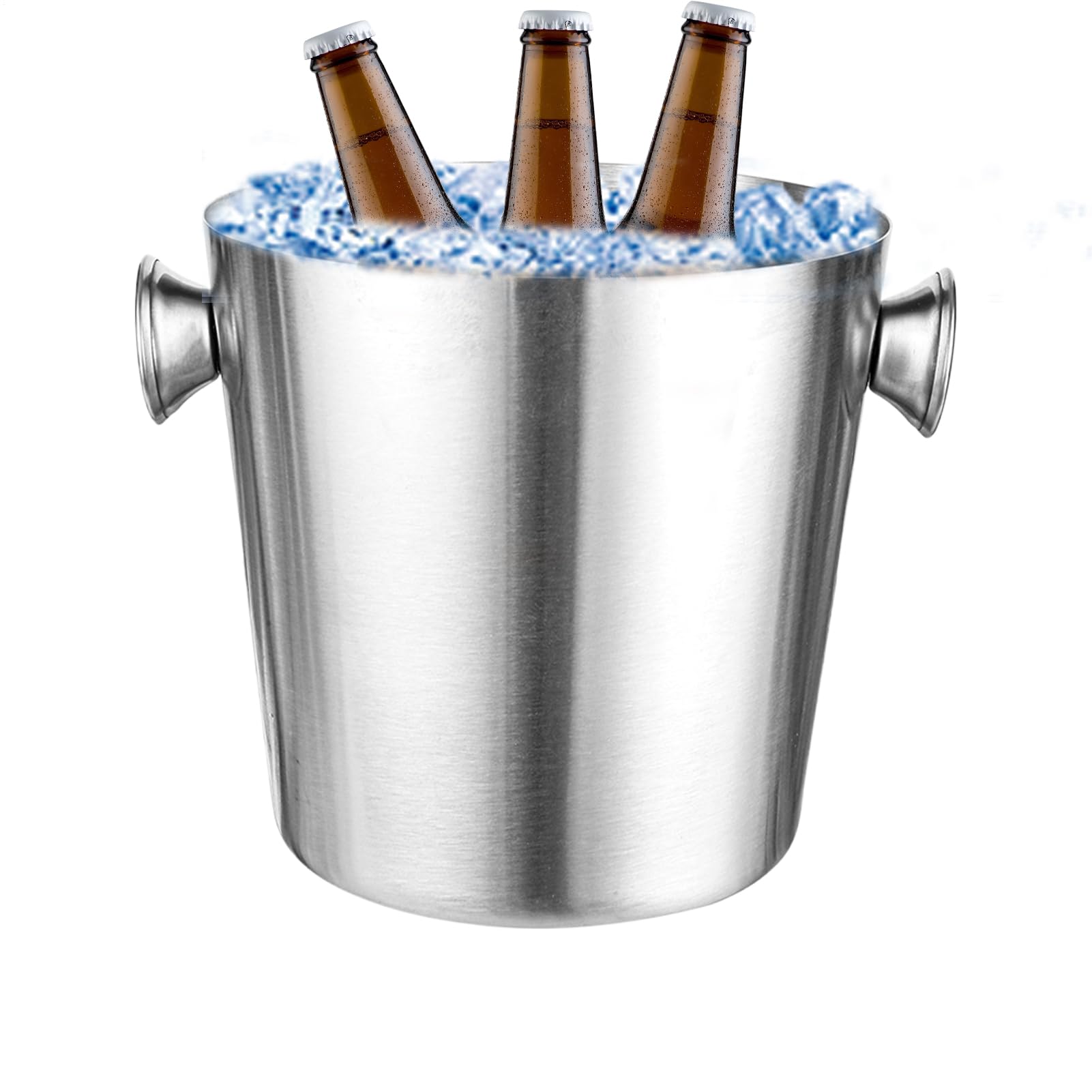 Cubo de hielo de acero inoxidable de alta calidad y 2 litros de capacidad para champán y vino