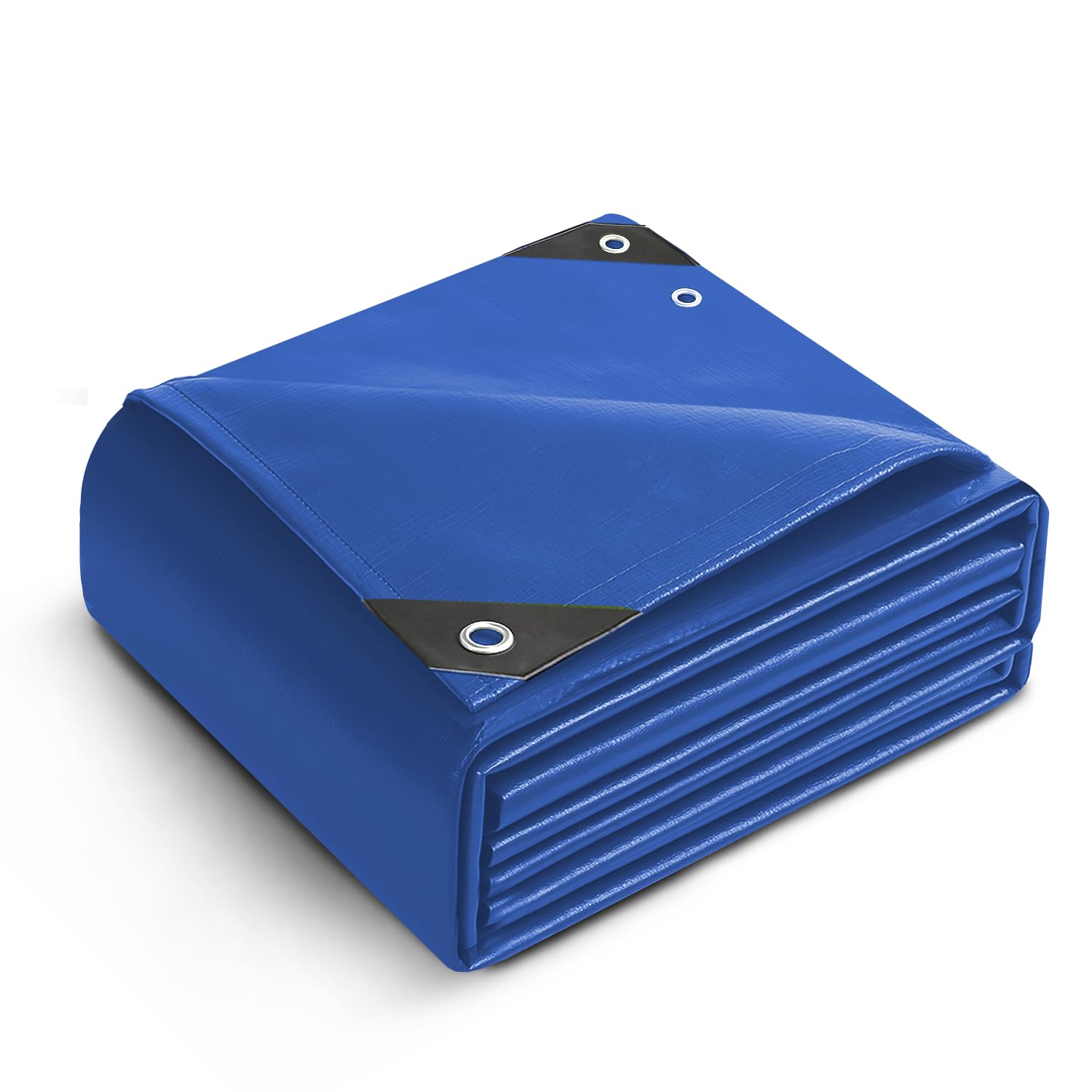 Keplin 3x3m Waterproof Tarpaulin Cover Sheet 70gsm - Heavy Duty, Mould-Resistant, Easy to Wash - PE Material, Reinforced Edges with Metal Eyelets - Ideal for Indoor and Outdoor Protection- Blue โ image 1