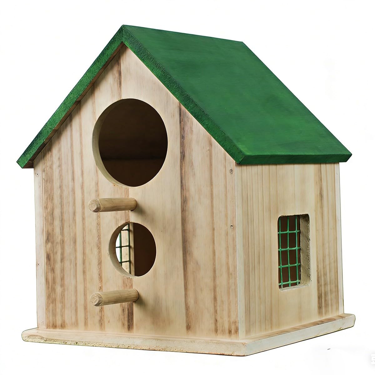 Casetta per Uccelli Giardino Casetta in Legno Impermeabile Facile Installazione Adatta a Pettirossi Passeri Uso Anno Intero Protegge Nidi da Pioggia Calore Pannello Rimovibile per